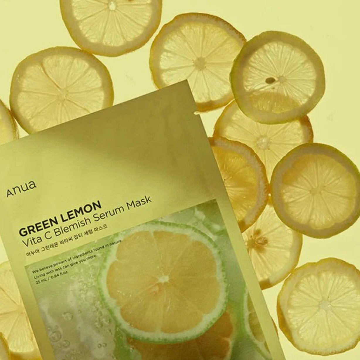 Anua Green Lemon Vita C Blemish Serum Mask 25ml X 10ea